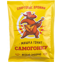 Спиртовые дрожжи Мишка гонит "Самогонку", 100 г