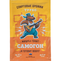 Спиртовые турбо дрожжи Мишка гонит "Самогон", 70 г